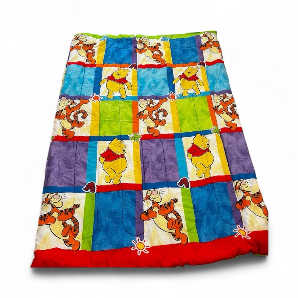 Vintage 90s Disney Winnie The Pooh Tigger Twin Comforter Reversible Bright